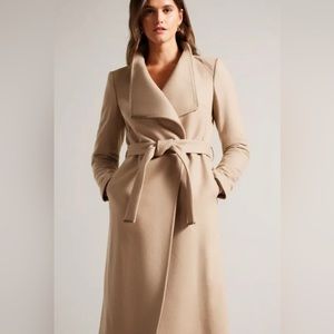 Ted Baker London tan wrap coat Size 2 (USA 6)